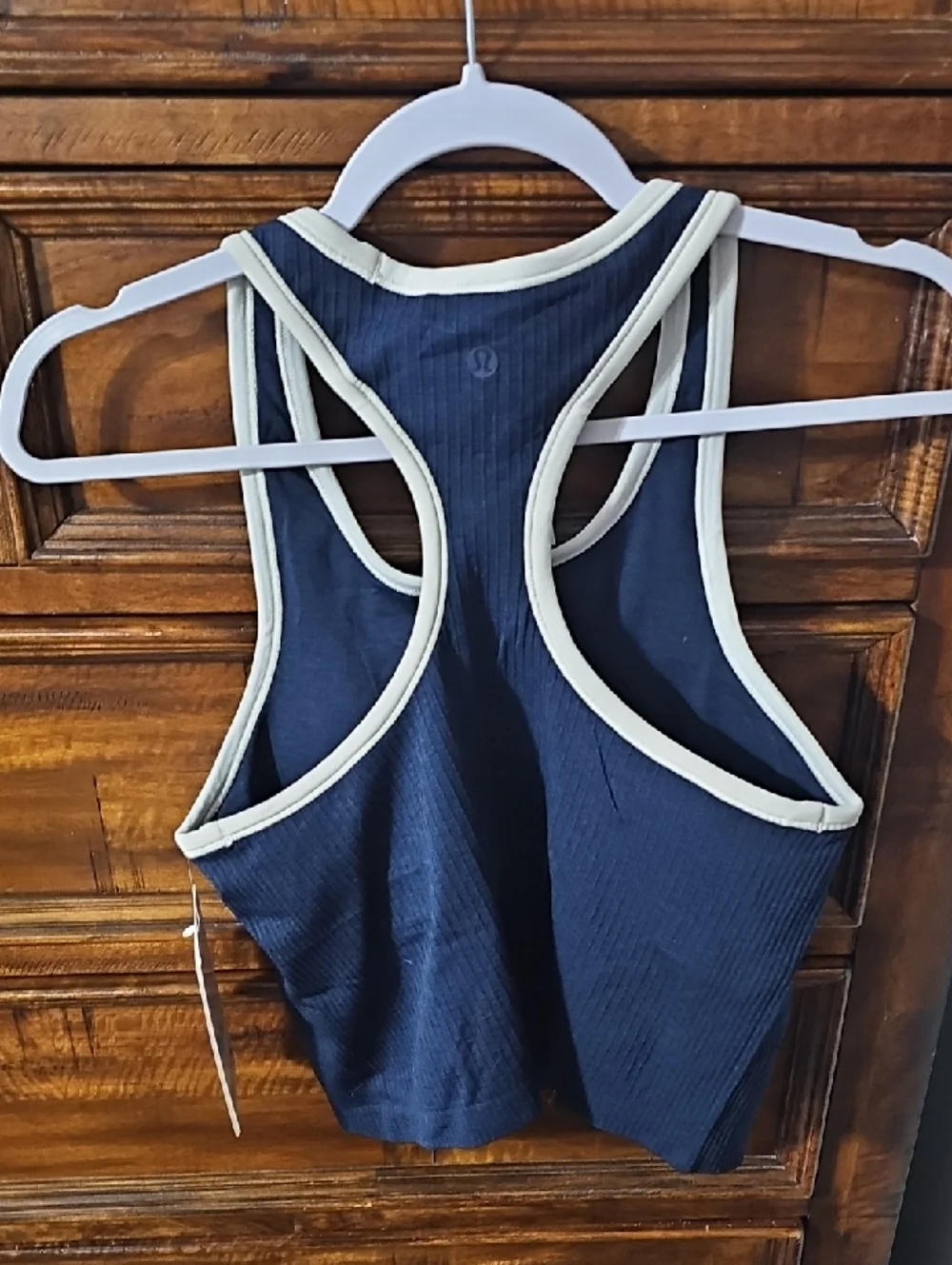 Lululemon Ebb To Street Cropped RB Tank! Contrast! Sz 10, TRNV/LTIV! Nwts